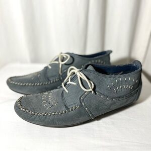Hush Puppies Easy Times Leather Lace Up Moccasins